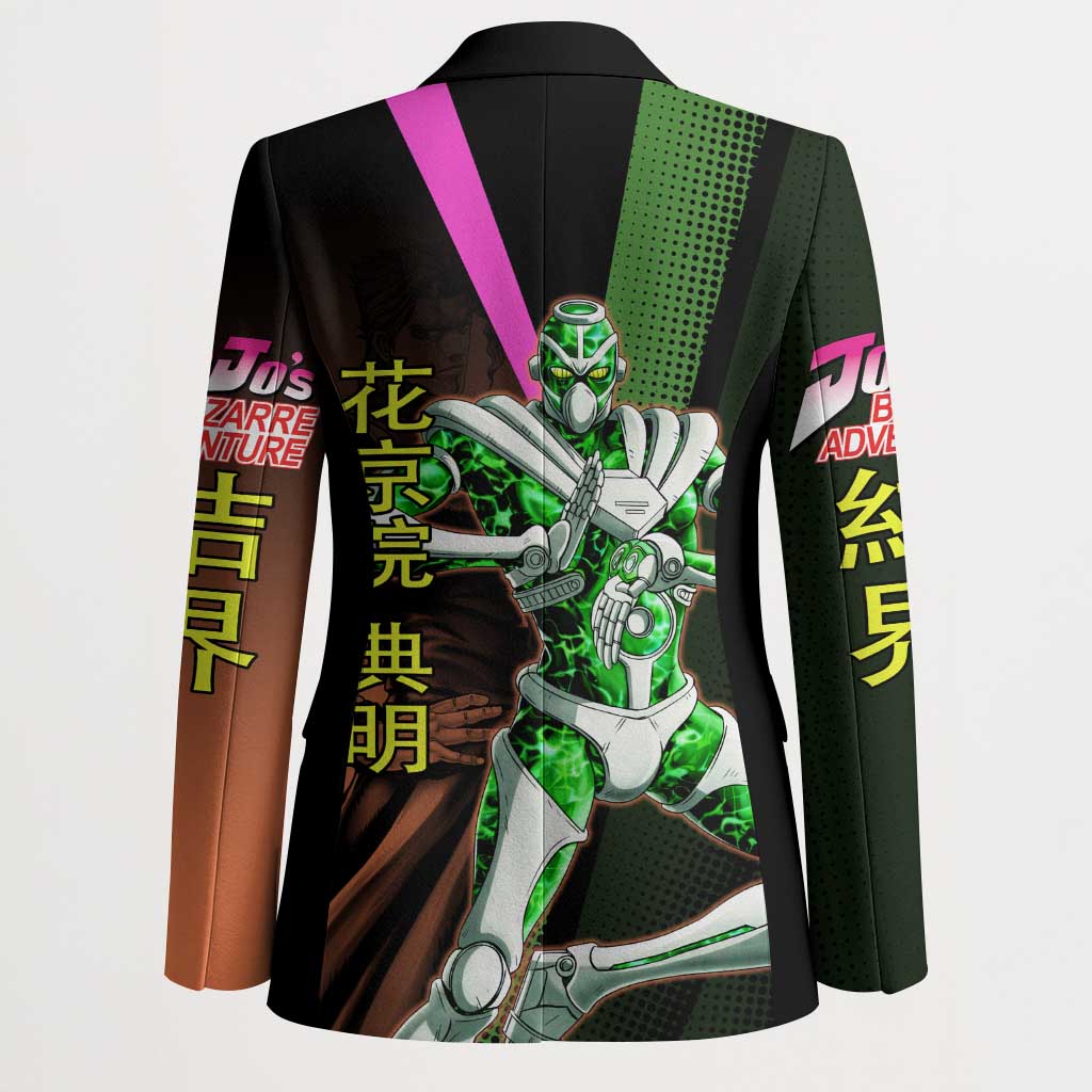 Noriaki Kakyoin JoJo’s Bizarre Adventure Blazer with Hierophant Green Stand - The Mazicc