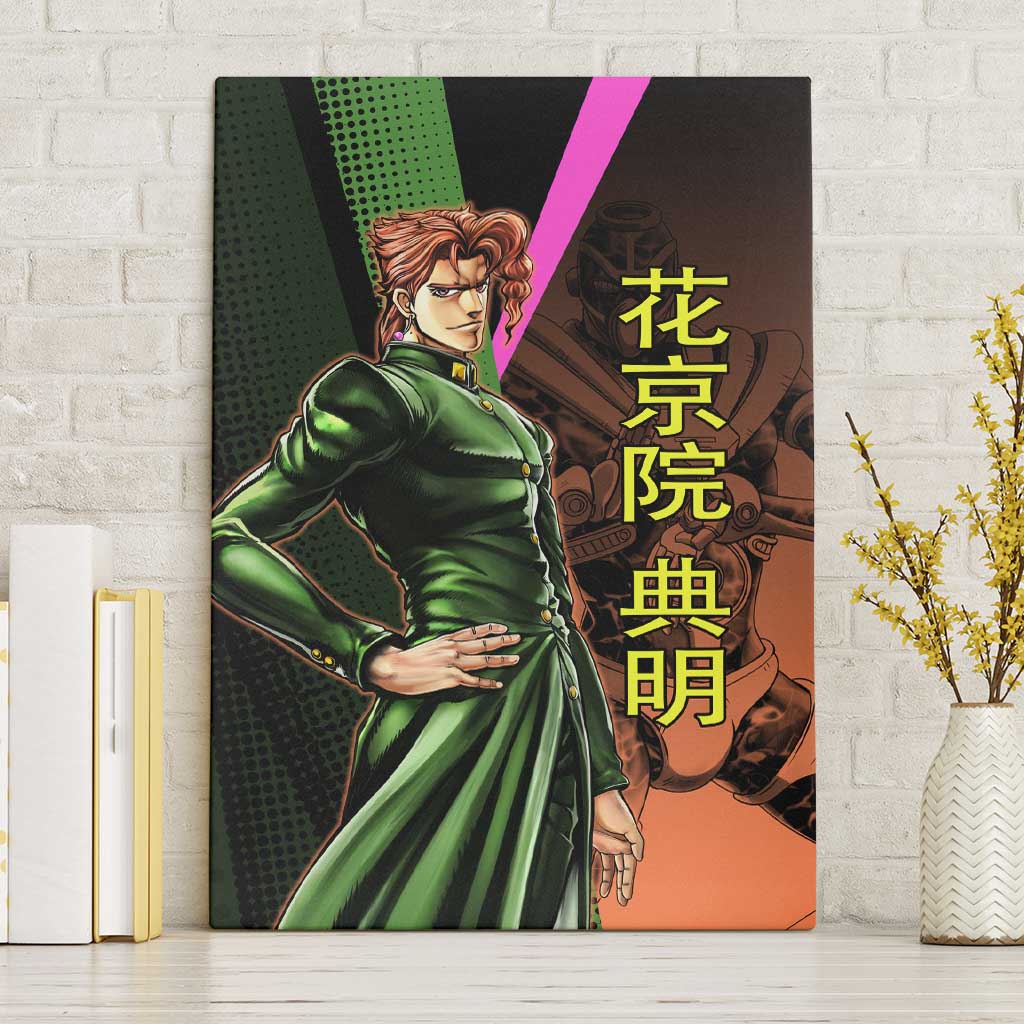 Noriaki Kakyoin JoJo’s Bizarre Adventure Canvas Wall Art with Hierophant Green Stand - The Mazicc