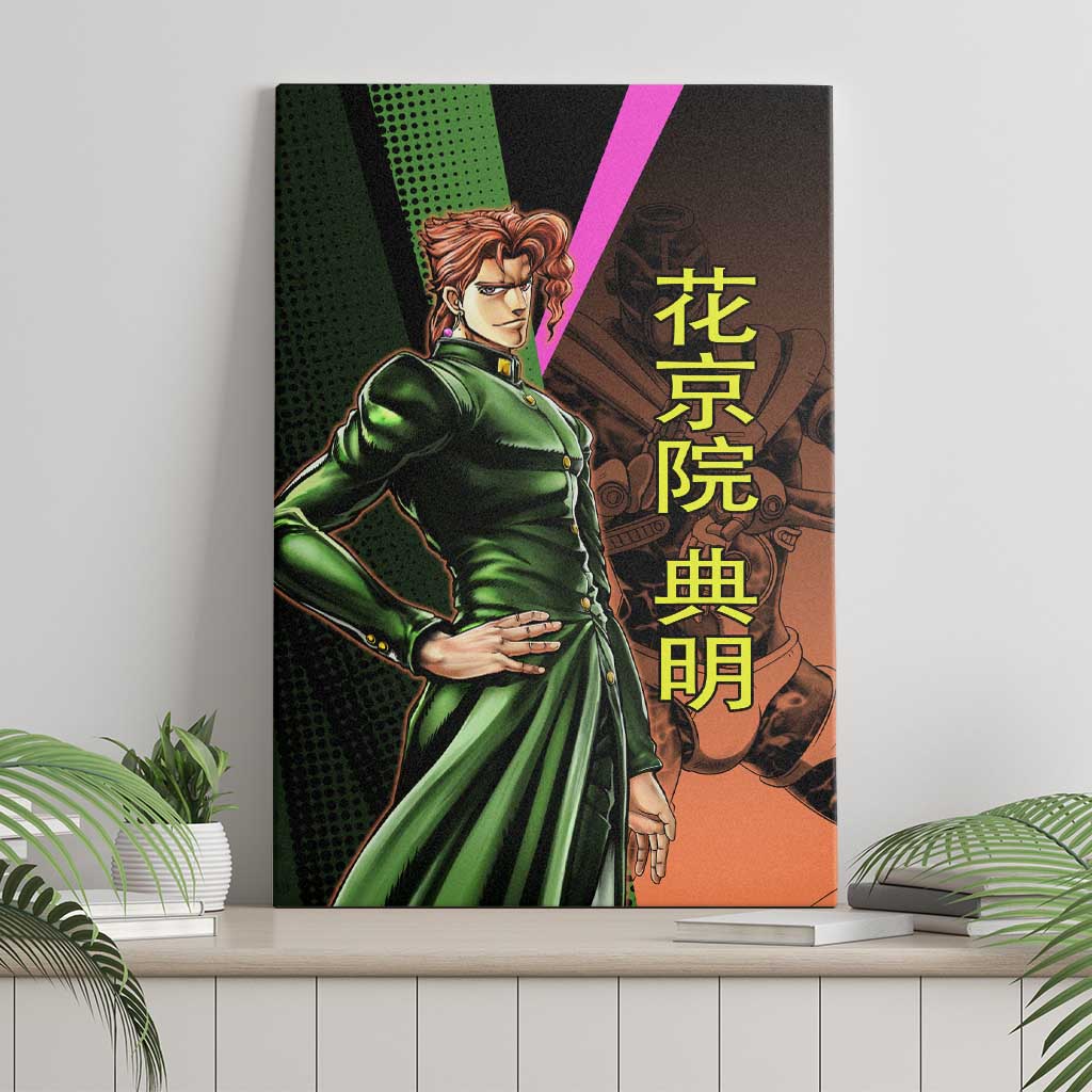 Noriaki Kakyoin JoJo’s Bizarre Adventure Canvas Wall Art with Hierophant Green Stand - The Mazicc
