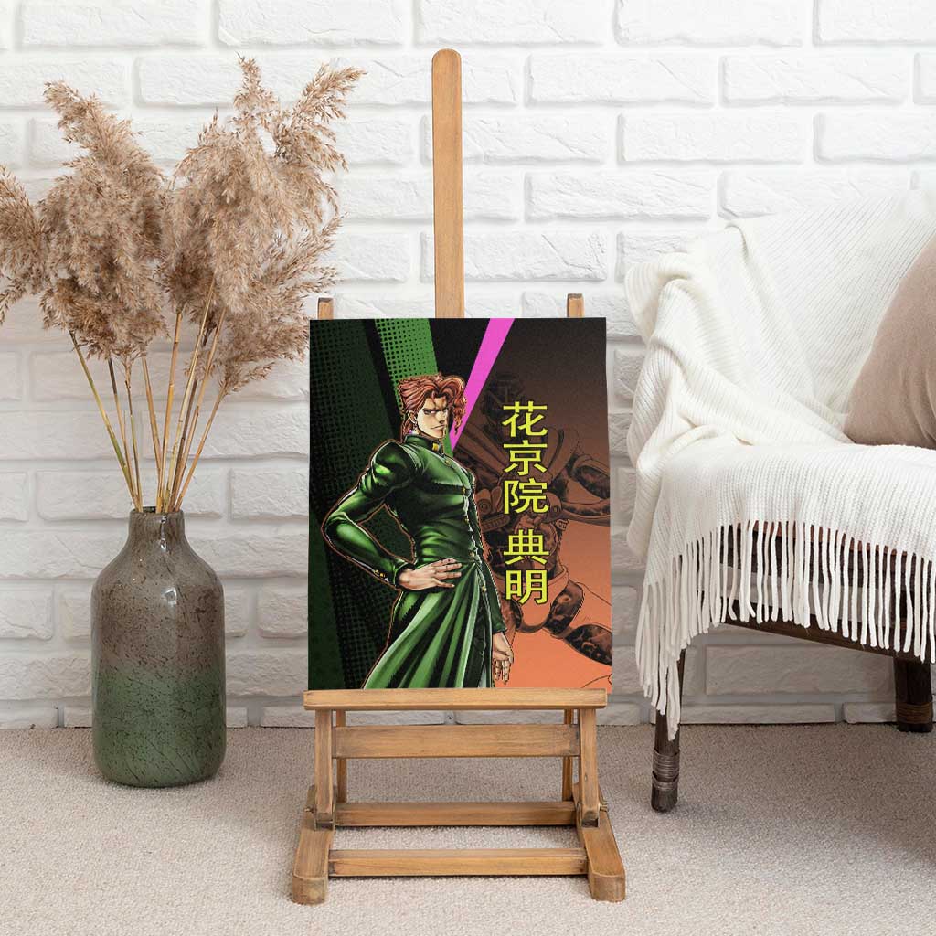 Noriaki Kakyoin JoJo’s Bizarre Adventure Canvas Wall Art with Hierophant Green Stand - The Mazicc