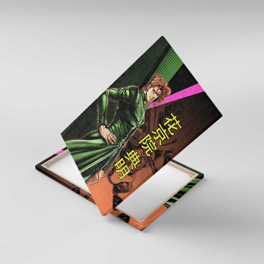 Noriaki Kakyoin JoJo’s Bizarre Adventure Canvas Wall Art with Hierophant Green Stand - The Mazicc