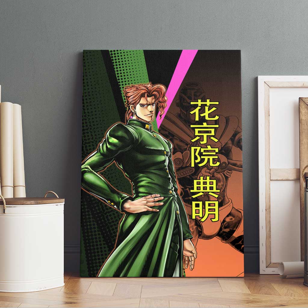 Noriaki Kakyoin JoJo’s Bizarre Adventure Canvas Wall Art with Hierophant Green Stand - The Mazicc