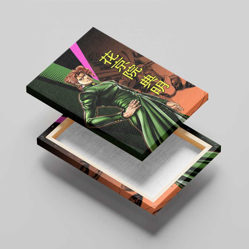 Noriaki Kakyoin JoJo’s Bizarre Adventure Canvas Wall Art with Hierophant Green Stand - The Mazicc