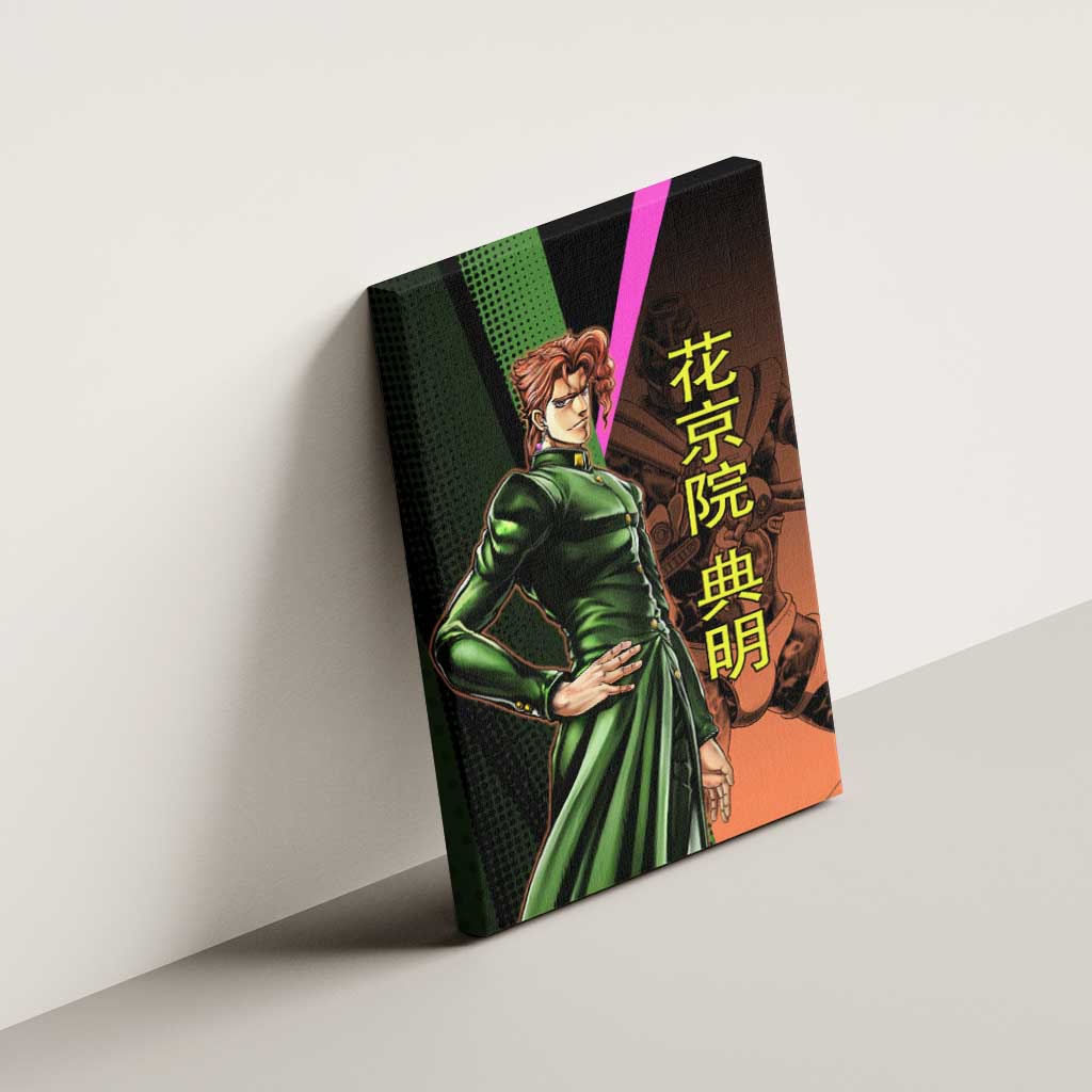 Noriaki Kakyoin JoJo’s Bizarre Adventure Canvas Wall Art with Hierophant Green Stand - The Mazicc