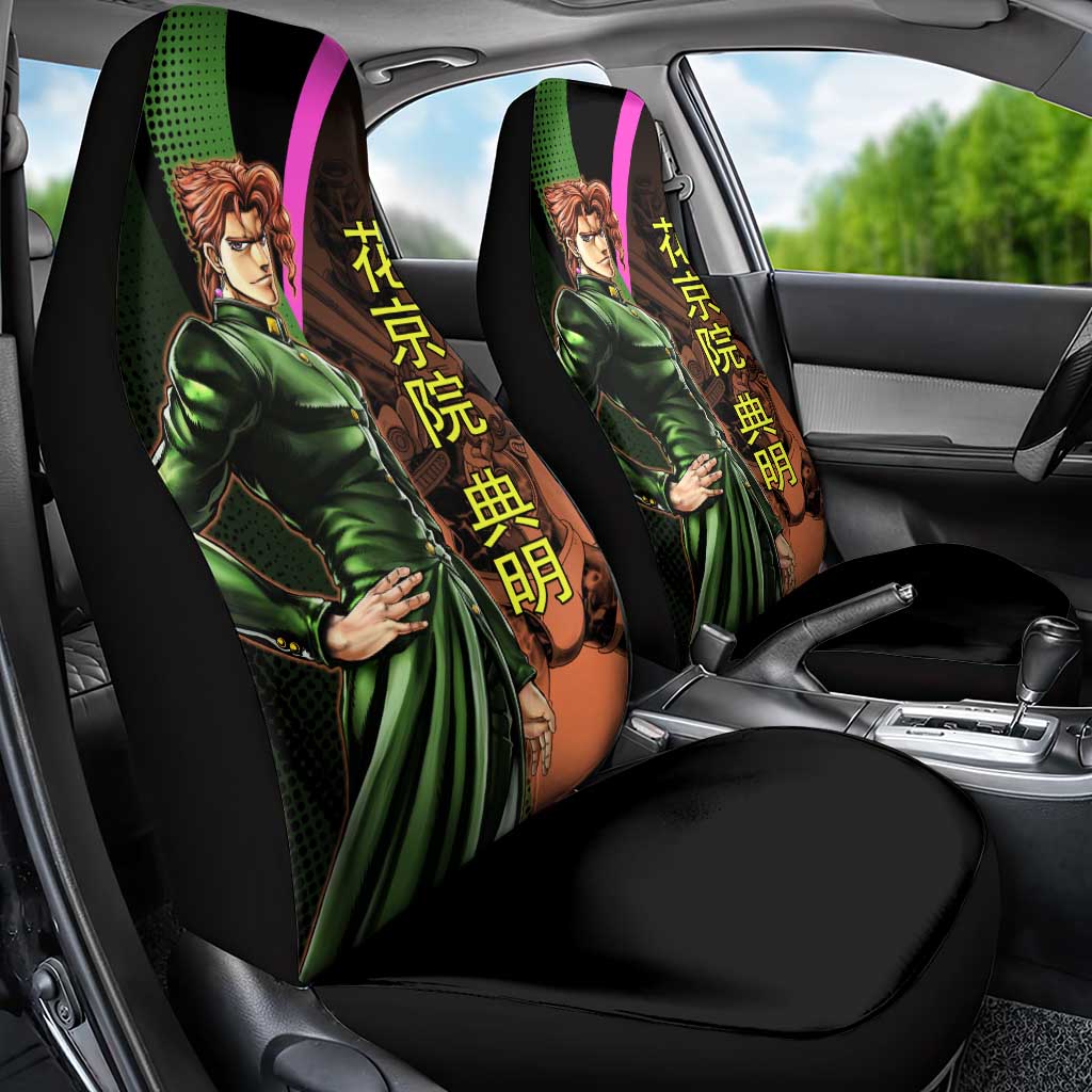 Noriaki Kakyoin JoJo’s Bizarre Adventure Car Seat Cover with Hierophant Green Stand - The Mazicc