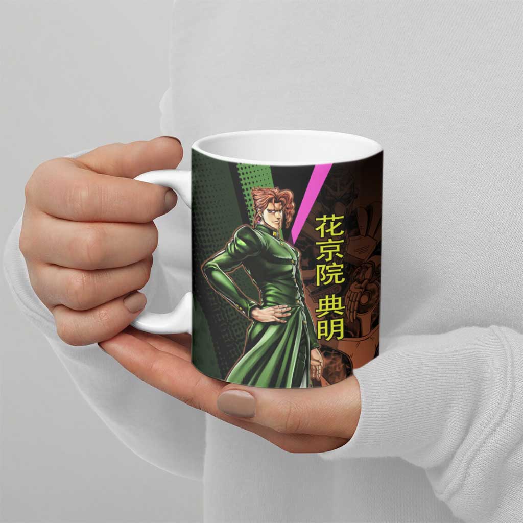 Noriaki Kakyoin JoJo’s Bizarre Adventure Ceramic Mug with Hierophant Green Stand - The Mazicc