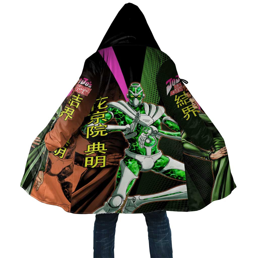 Noriaki Kakyoin JoJo’s Bizarre Adventure Cloak with Hierophant Green Stand - The Mazicc
