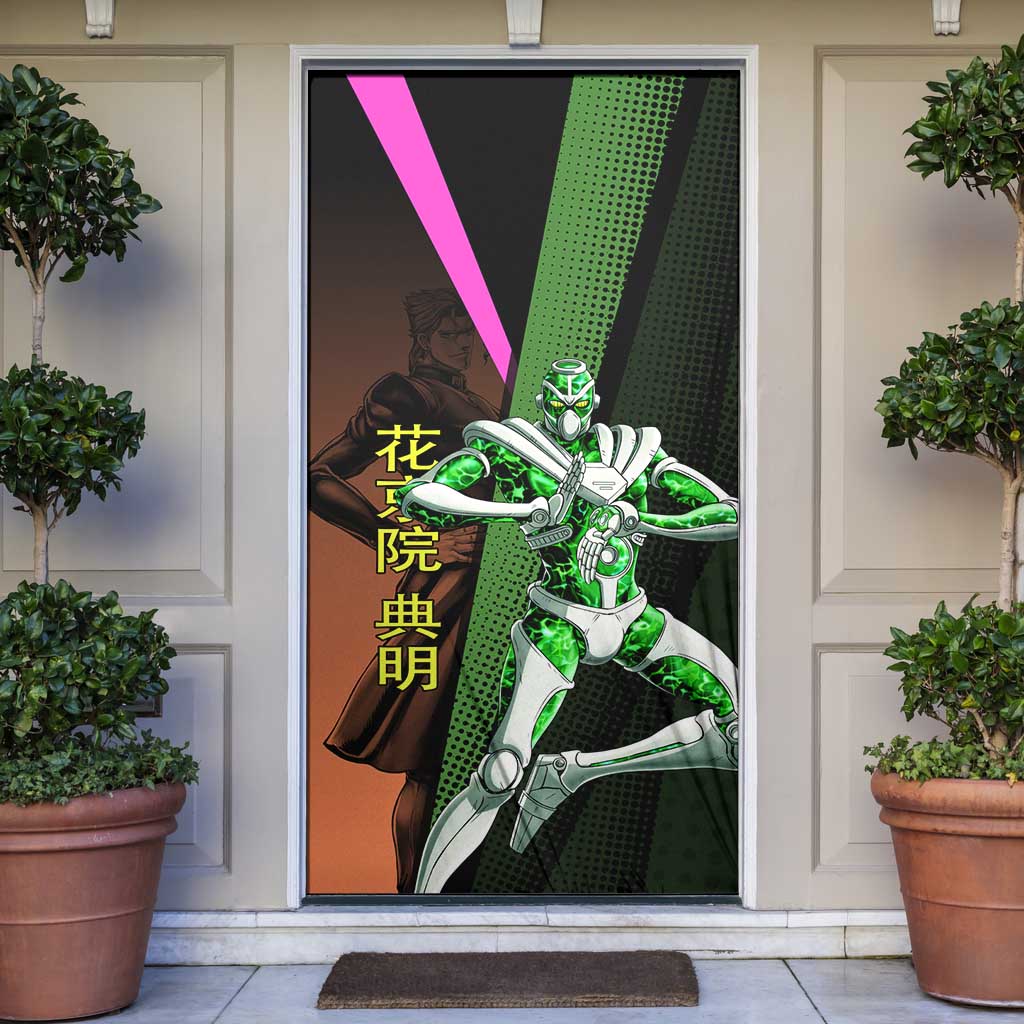 Noriaki Kakyoin JoJo’s Bizarre Adventure Door Cover with Hierophant Green Stand - The Mazicc