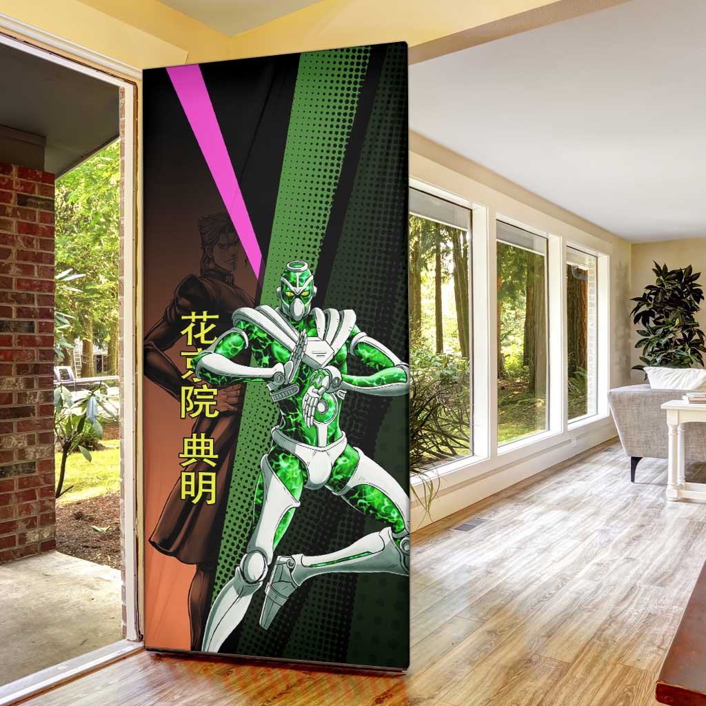 Noriaki Kakyoin JoJo’s Bizarre Adventure Door Cover with Hierophant Green Stand - The Mazicc
