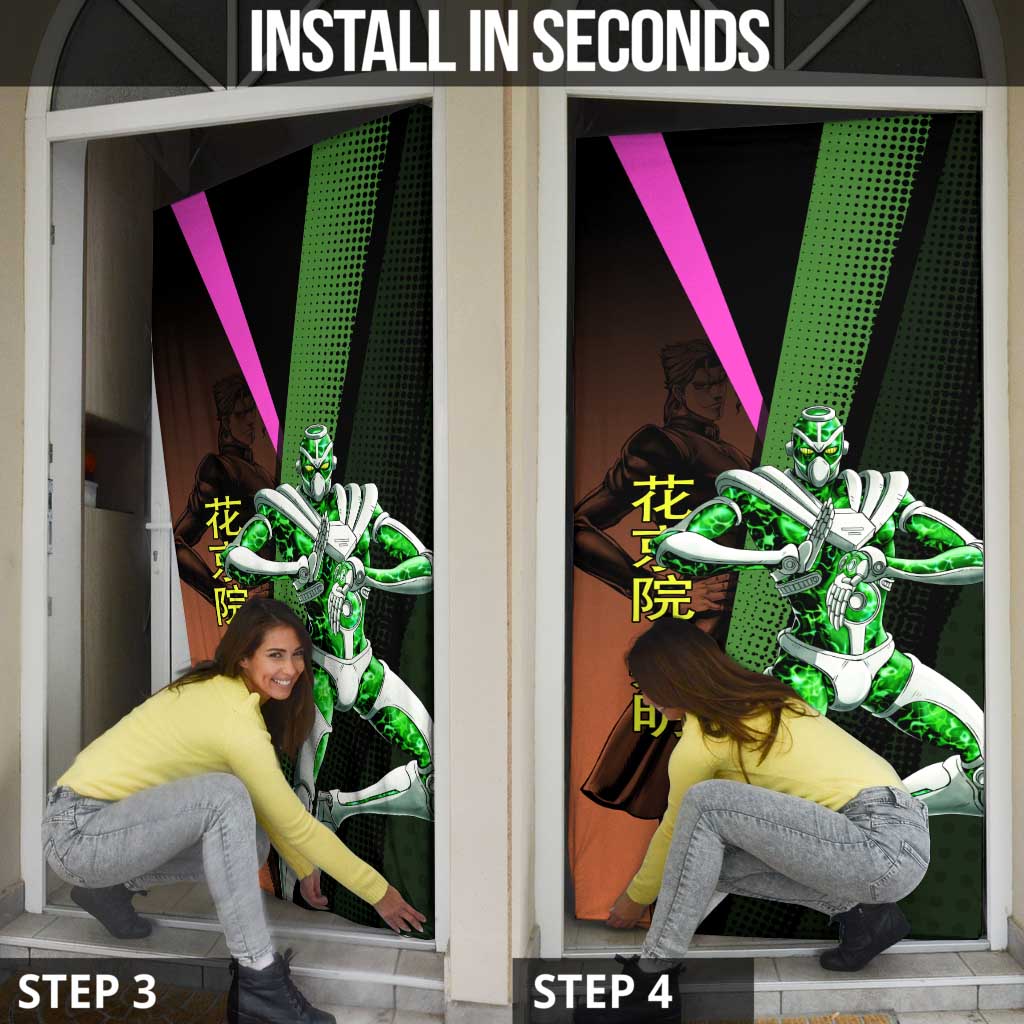 Noriaki Kakyoin JoJo’s Bizarre Adventure Door Cover with Hierophant Green Stand - The Mazicc
