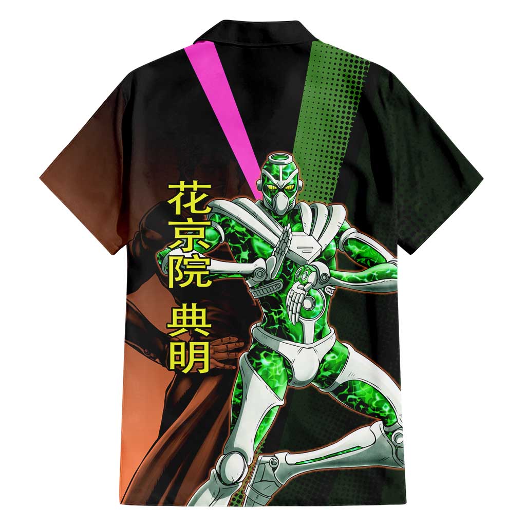 Noriaki Kakyoin JoJo’s Bizarre Adventure Family Matching Puletasi and Hawaiian Shirt with Hierophant Green Stand