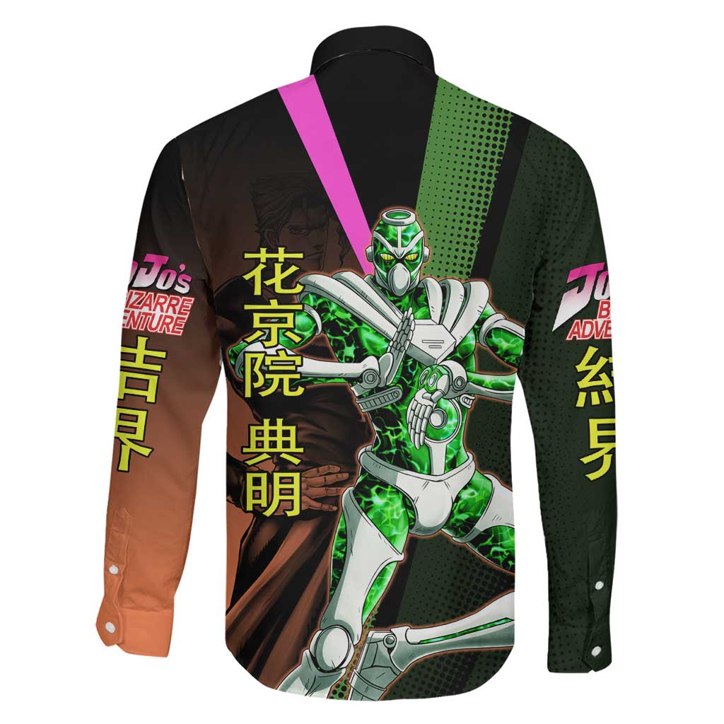 Noriaki Kakyoin JoJo’s Bizarre Adventure Family Matching Summer Maxi Dress and Hawaiian Shirt with Hierophant Green Stand