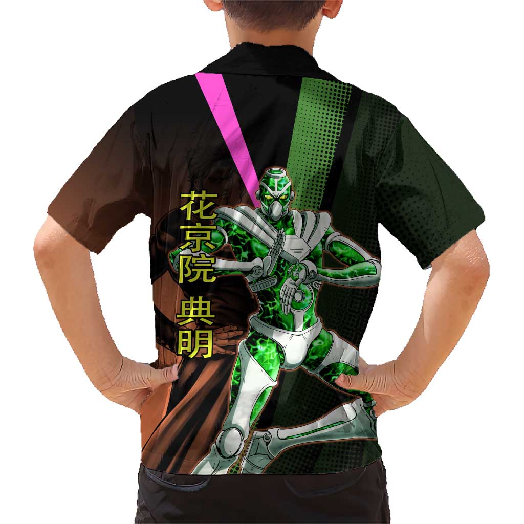 Noriaki Kakyoin JoJo’s Bizarre Adventure Hawaiian Shirt with Hierophant Green Stand - The Mazicc