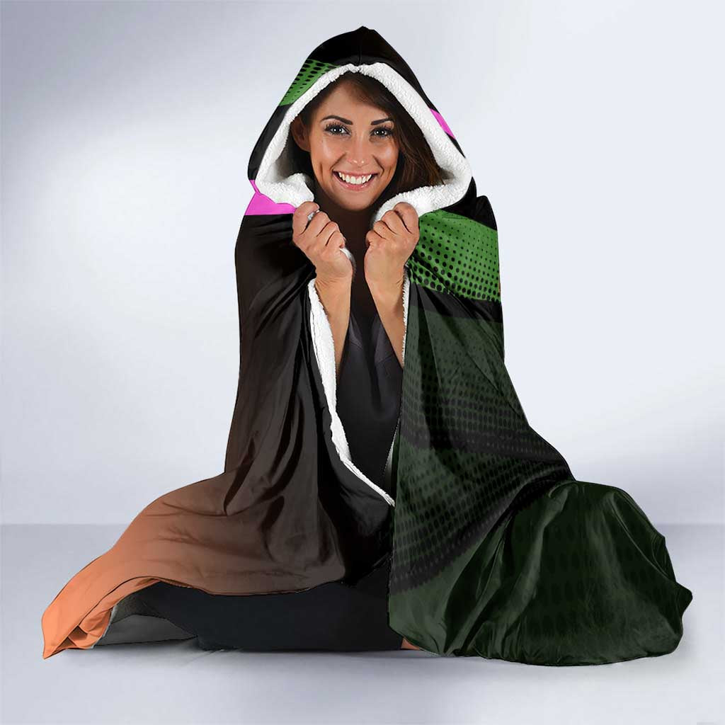 Noriaki Kakyoin JoJo’s Bizarre Adventure Hooded Blanket with Hierophant Green Stand - The Mazicc