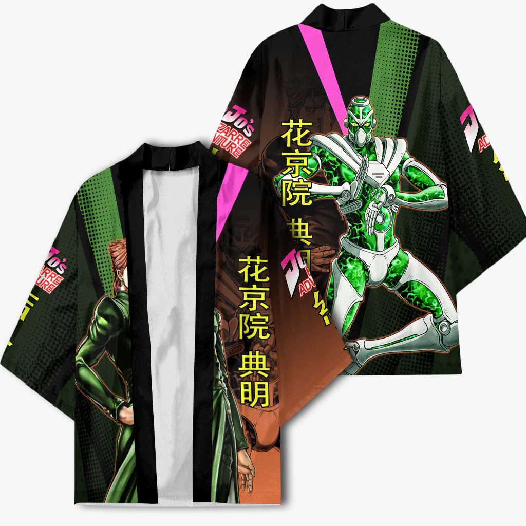 Noriaki Kakyoin JoJo’s Bizarre Adventure Kimono with Hierophant Green Stand - The Mazicc
