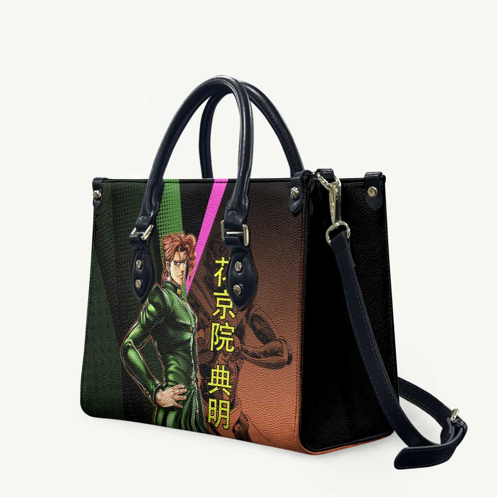 Noriaki Kakyoin JoJo’s Bizarre Adventure Leather Bag with Hierophant Green Stand - The Mazicc