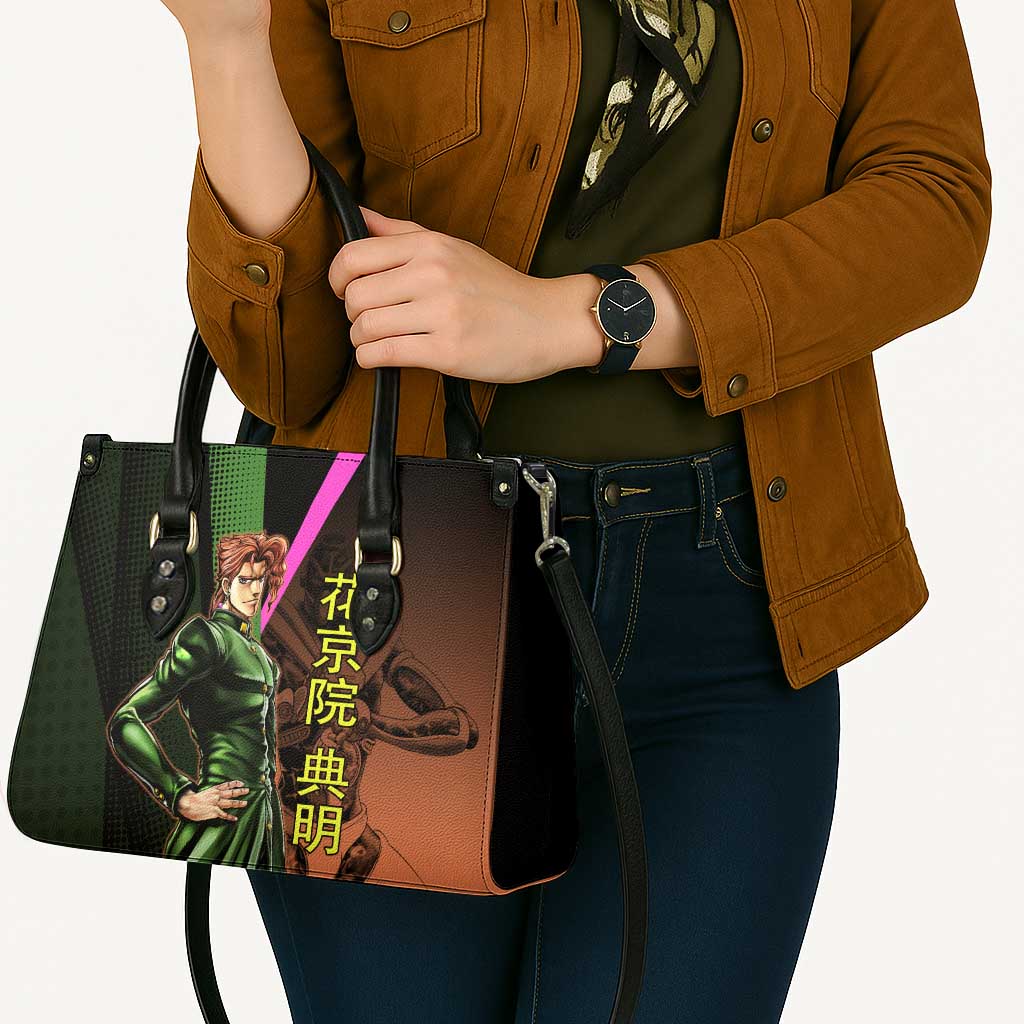 Noriaki Kakyoin JoJo’s Bizarre Adventure Leather Bag with Hierophant Green Stand - The Mazicc
