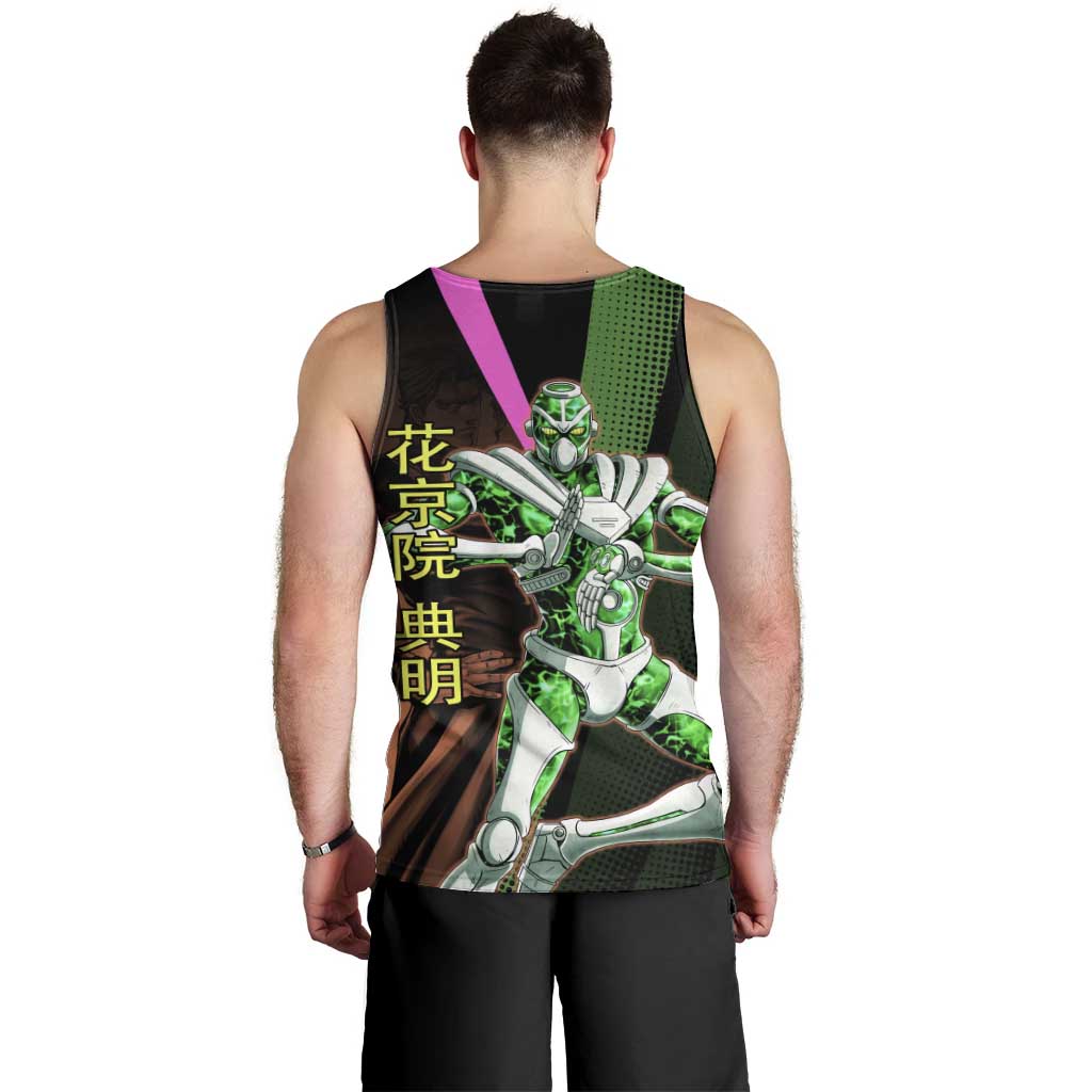 Noriaki Kakyoin JoJo’s Bizarre Adventure Men Tank Top with Hierophant Green Stand - The Mazicc