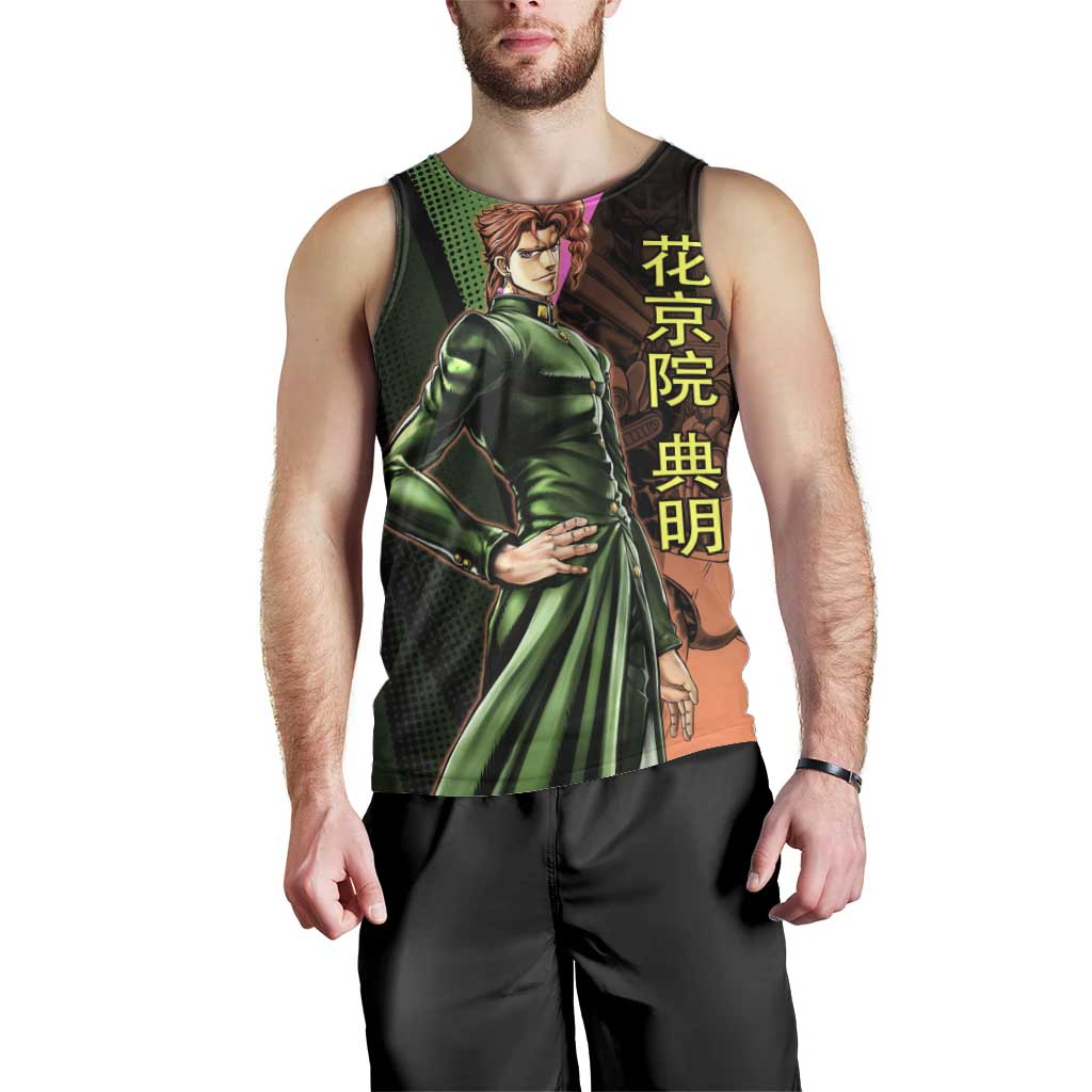 Noriaki Kakyoin JoJo’s Bizarre Adventure Men Tank Top with Hierophant Green Stand - The Mazicc