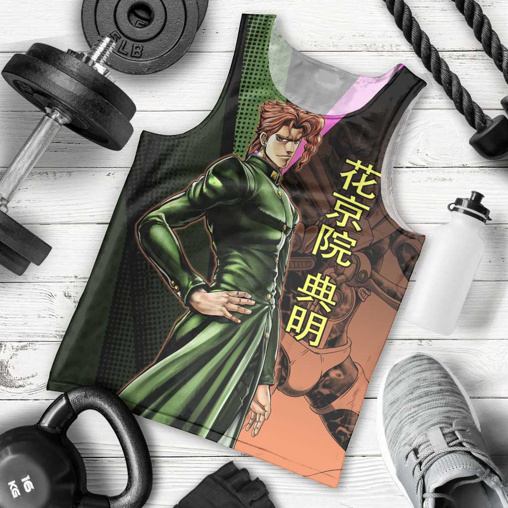 Noriaki Kakyoin JoJo’s Bizarre Adventure Men Tank Top with Hierophant Green Stand - The Mazicc