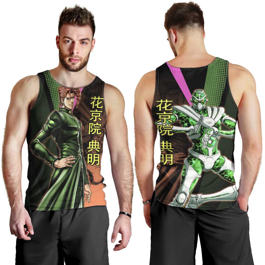 Noriaki Kakyoin JoJo’s Bizarre Adventure Men Tank Top with Hierophant Green Stand - The Mazicc