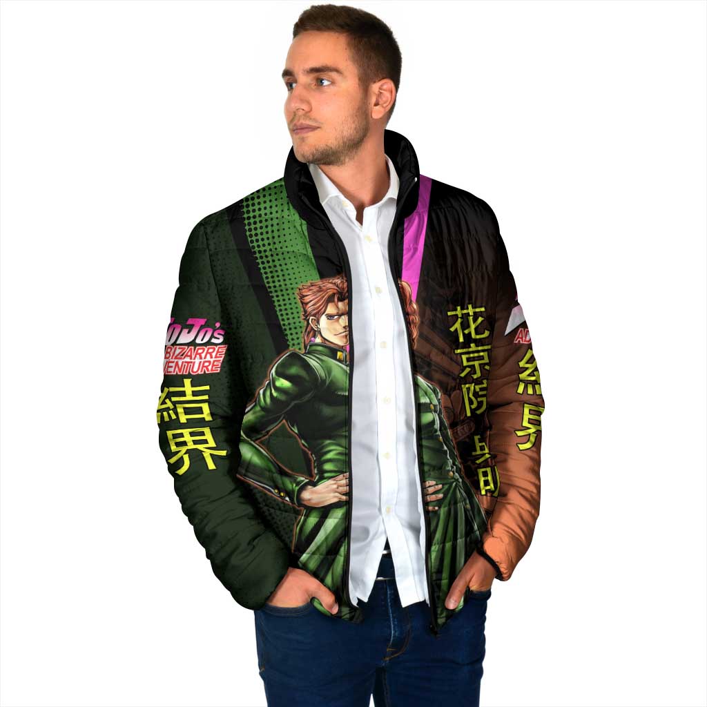 Noriaki Kakyoin JoJo’s Bizarre Adventure Padded Jacket with Hierophant Green Stand - The Mazicc
