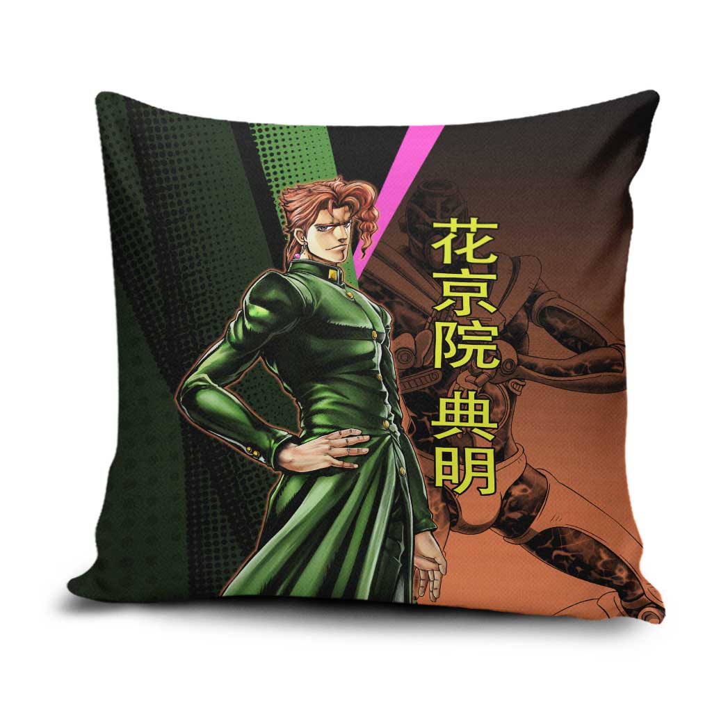Noriaki Kakyoin JoJo’s Bizarre Adventure Pillow Cover with Hierophant Green Stand - The Mazicc