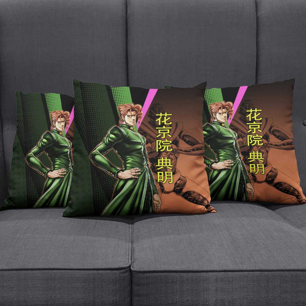 Noriaki Kakyoin JoJo’s Bizarre Adventure Pillow Cover with Hierophant Green Stand - The Mazicc