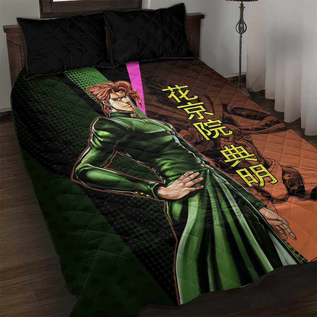 Noriaki Kakyoin JoJo’s Bizarre Adventure Quilt Bed Set with Hierophant Green Stand - The Mazicc