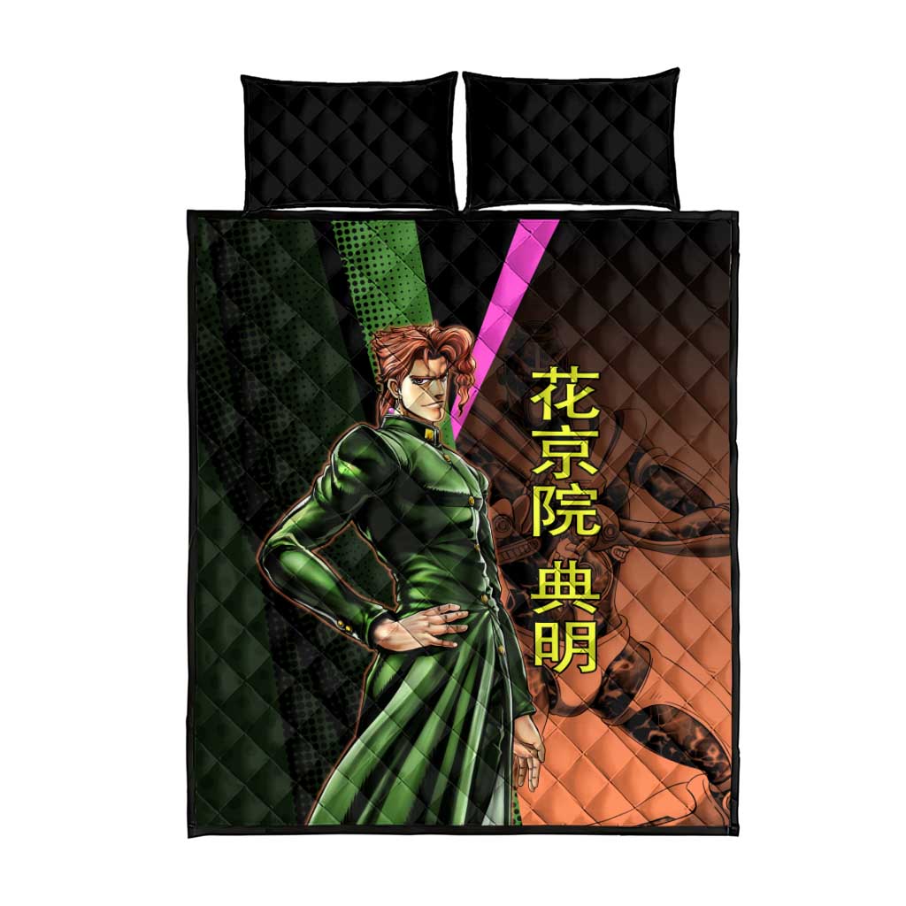 Noriaki Kakyoin JoJo’s Bizarre Adventure Quilt Bed Set with Hierophant Green Stand - The Mazicc