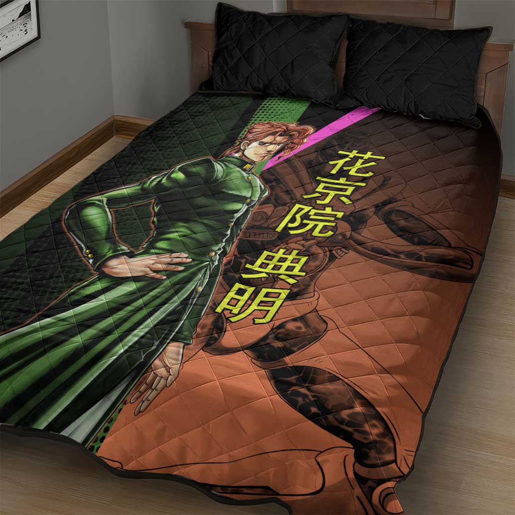 Noriaki Kakyoin JoJo’s Bizarre Adventure Quilt Bed Set with Hierophant Green Stand - The Mazicc