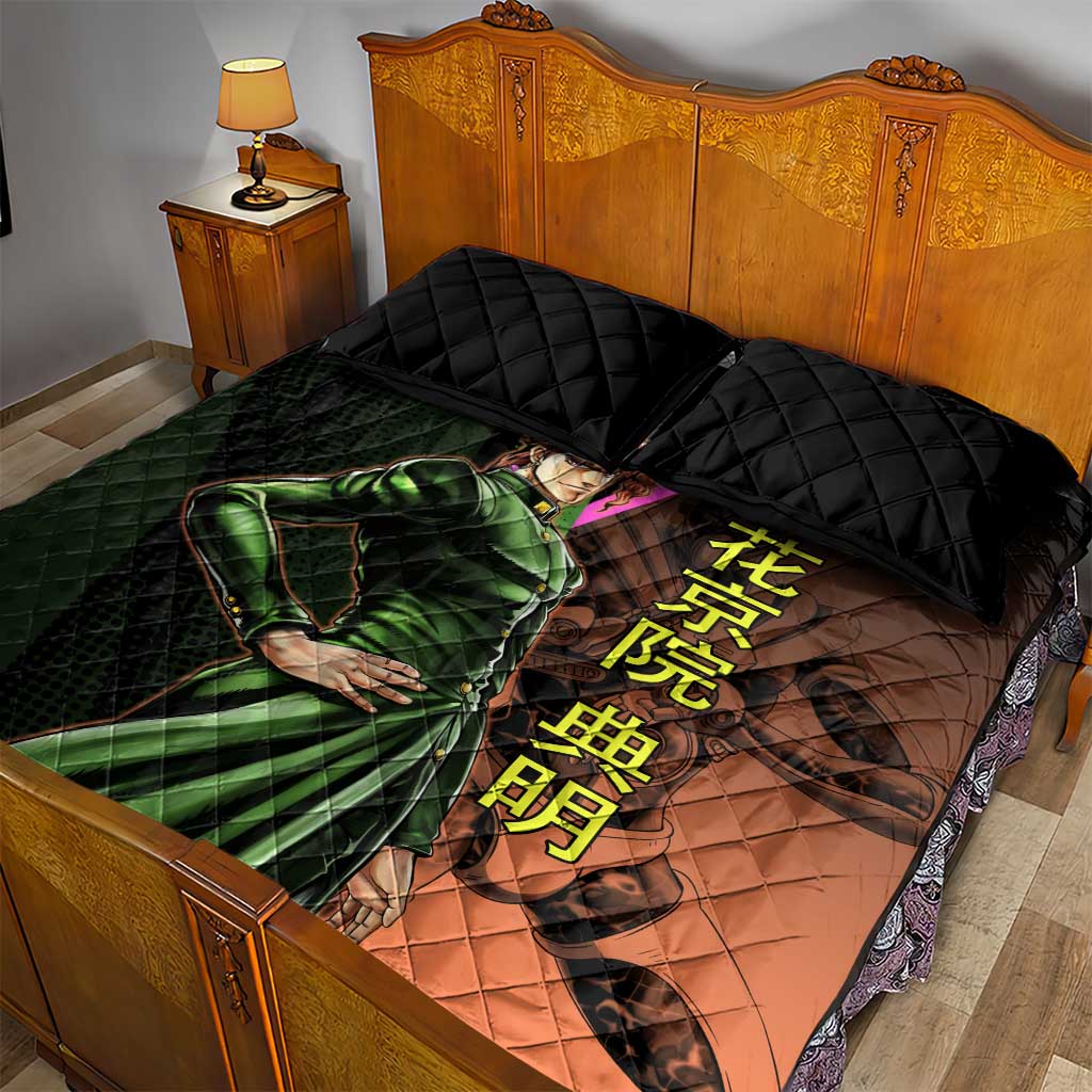Noriaki Kakyoin JoJo’s Bizarre Adventure Quilt Bed Set with Hierophant Green Stand - The Mazicc
