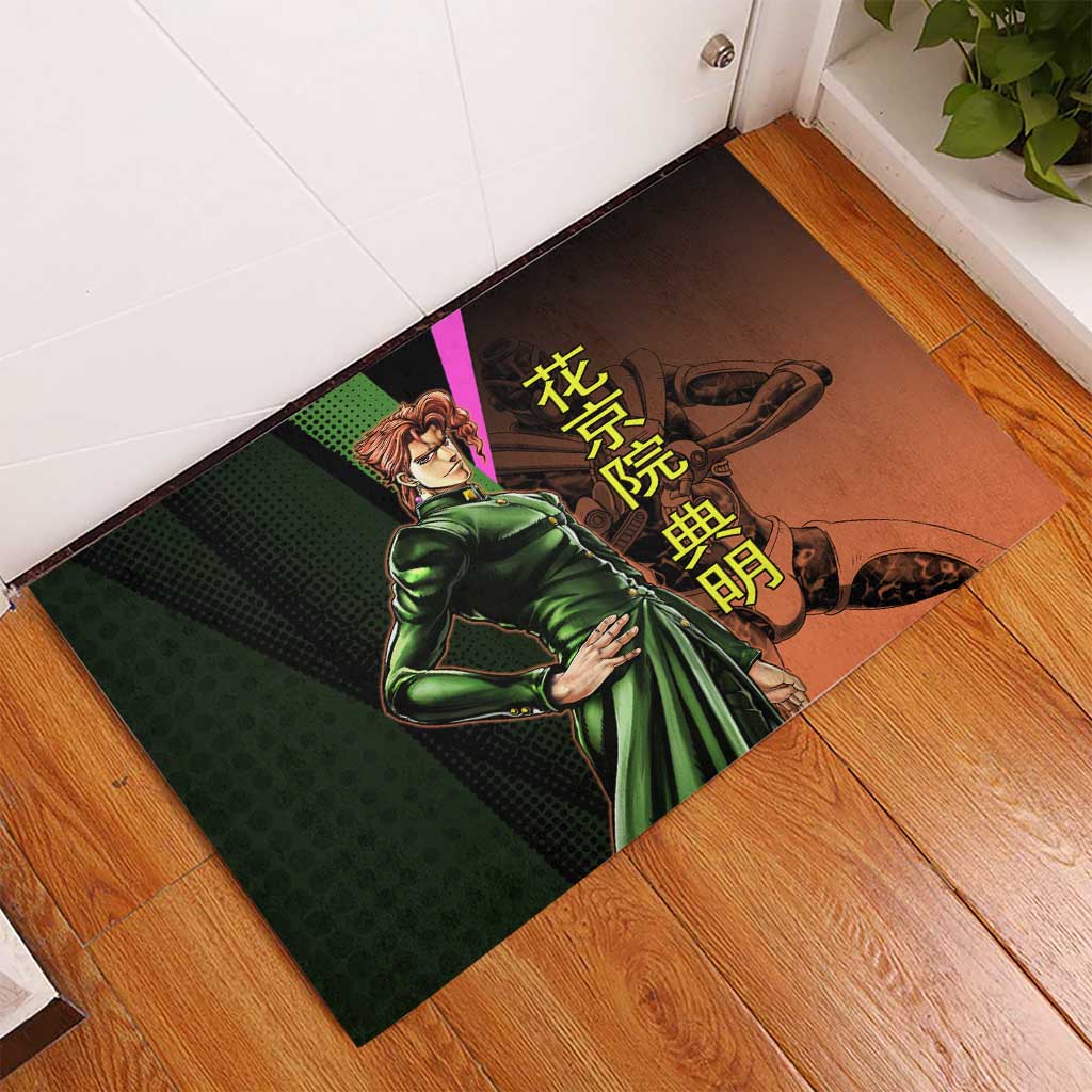 Noriaki Kakyoin JoJo’s Bizarre Adventure Rubber Doormat with Hierophant Green Stand - The Mazicc