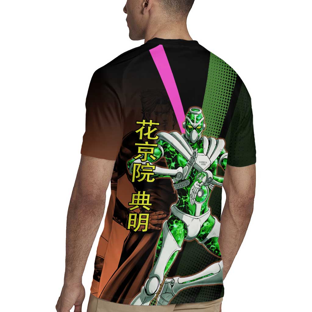 Noriaki Kakyoin JoJo’s Bizarre Adventure Rugby Jersey with Hierophant Green Stand - The Mazicc