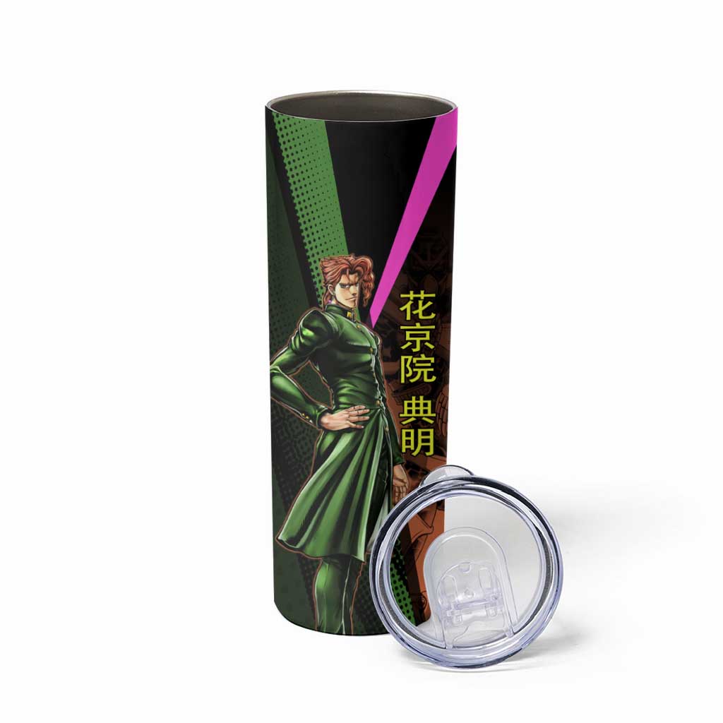 Noriaki Kakyoin JoJo’s Bizarre Adventure Skinny Tumbler with Hierophant Green Stand - The Mazicc