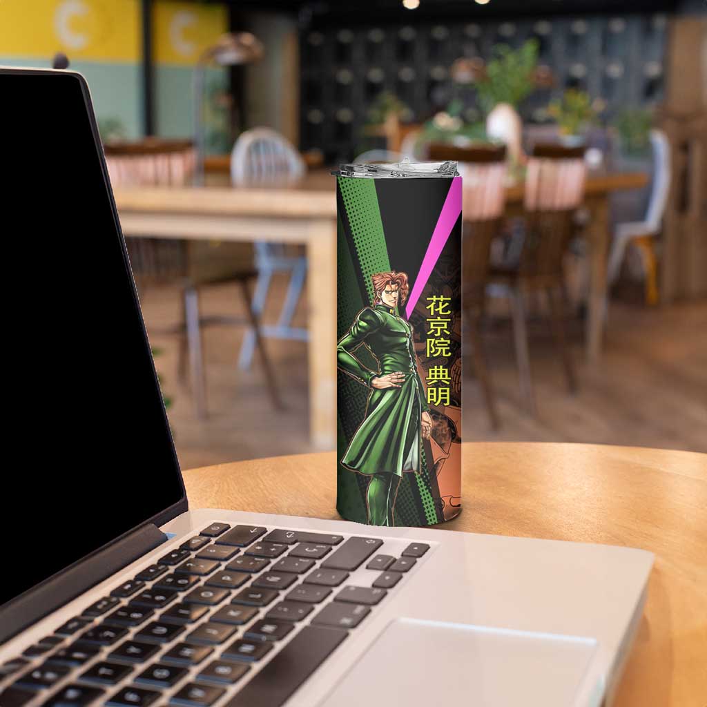 Noriaki Kakyoin JoJo’s Bizarre Adventure Skinny Tumbler with Hierophant Green Stand - The Mazicc