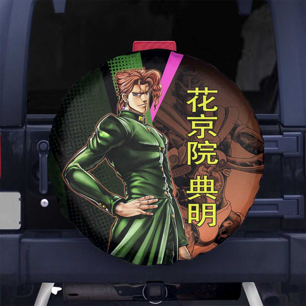 Noriaki Kakyoin JoJo’s Bizarre Adventure Spare Tire Cover with Hierophant Green Stand - The Mazicc