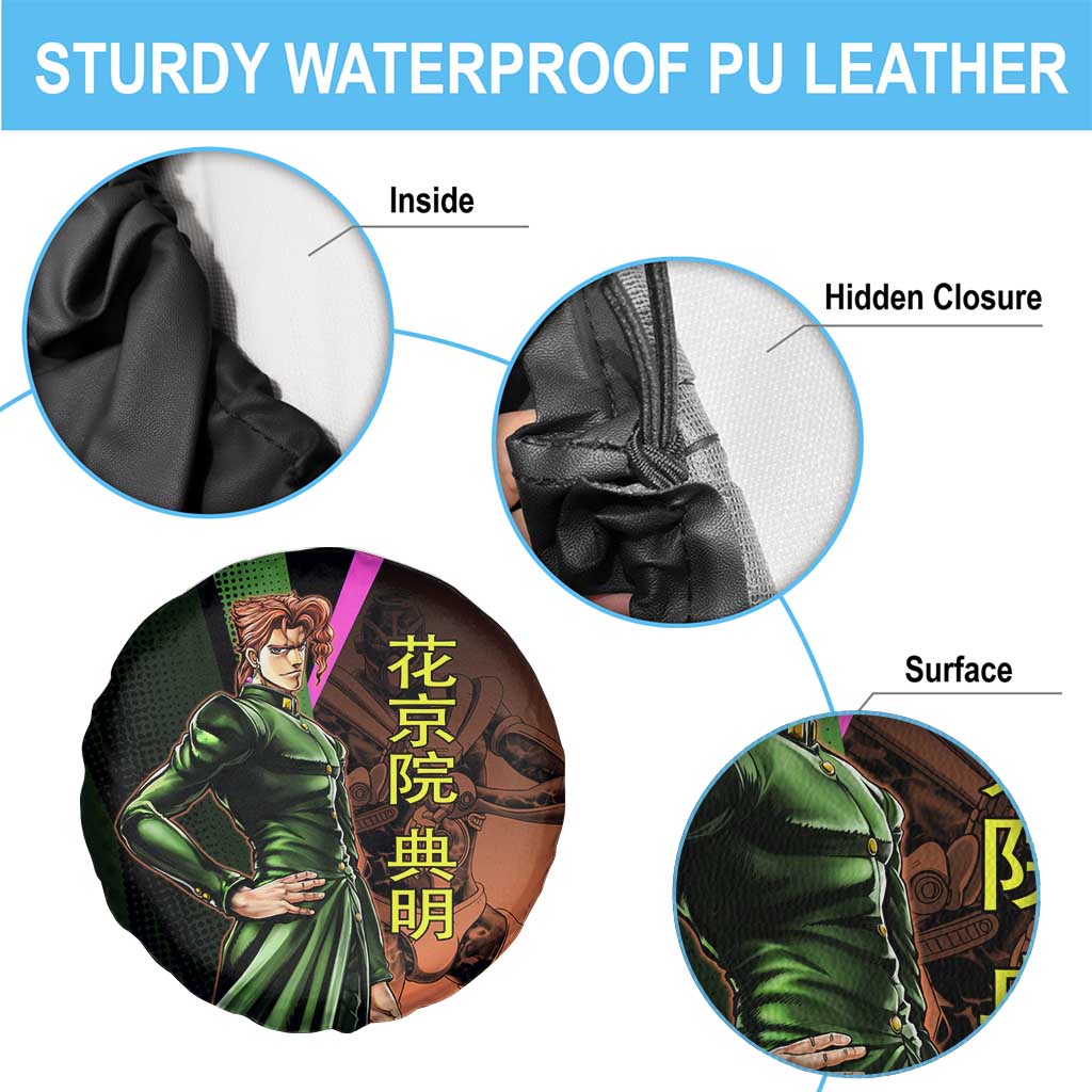 Noriaki Kakyoin JoJo’s Bizarre Adventure Spare Tire Cover with Hierophant Green Stand - The Mazicc