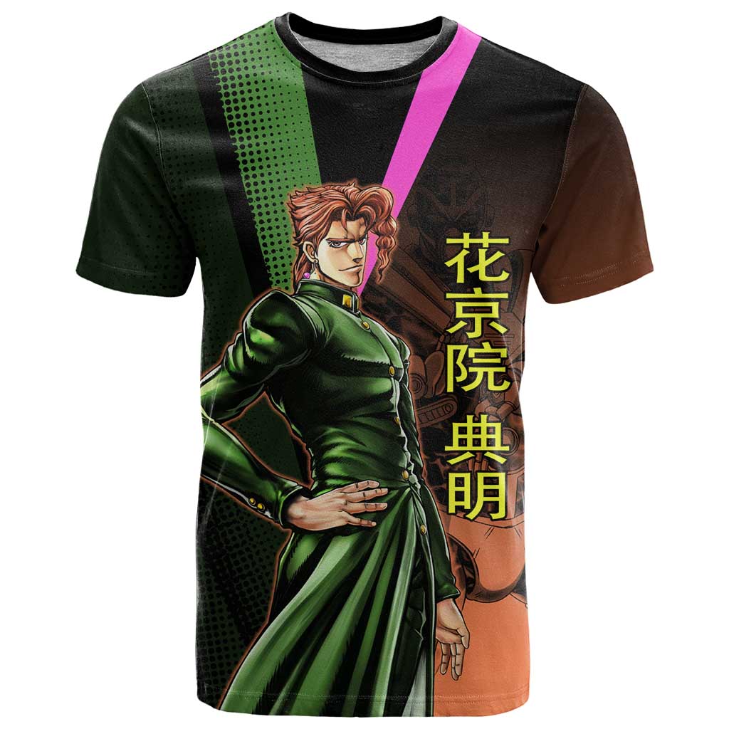 Noriaki Kakyoin JoJo’s Bizarre Adventure T Shirt with Hierophant Green Stand - The Mazicc