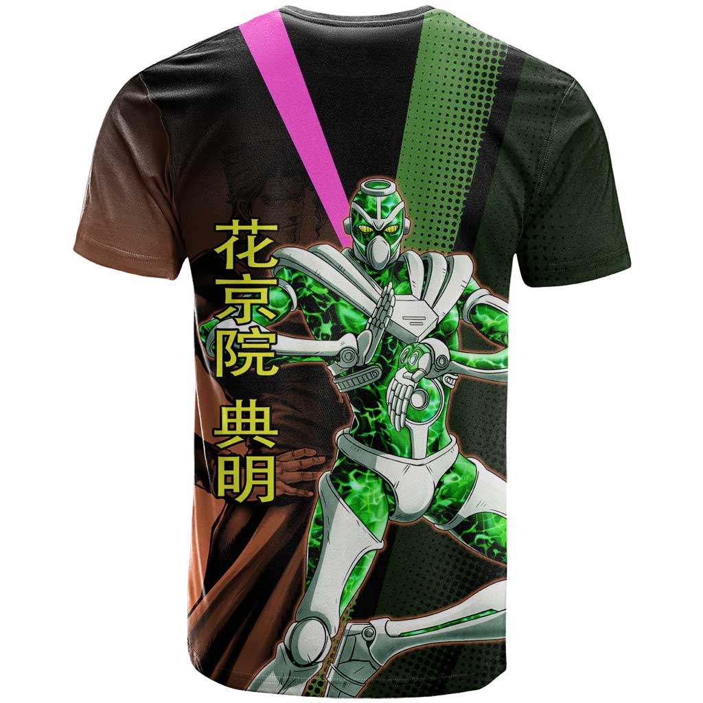 Noriaki Kakyoin JoJo’s Bizarre Adventure T Shirt with Hierophant Green Stand - The Mazicc