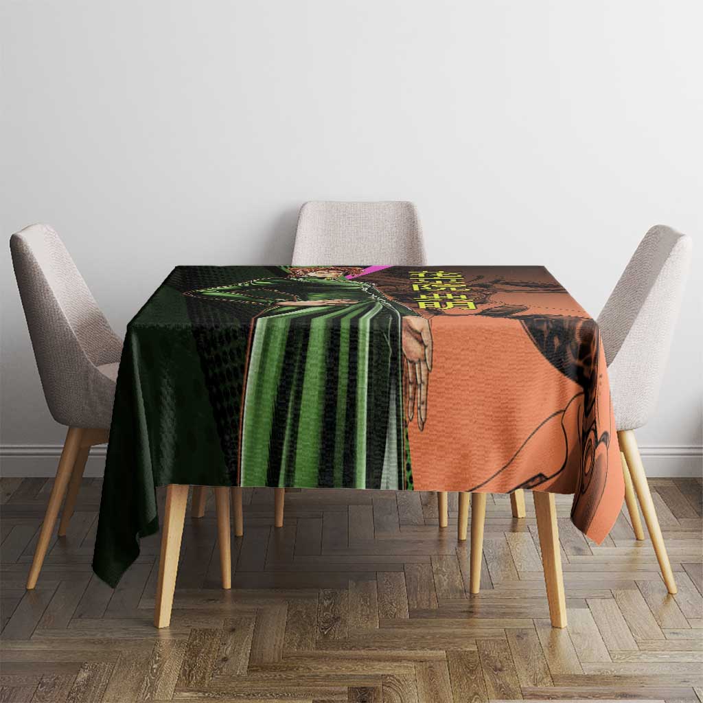 Noriaki Kakyoin JoJo’s Bizarre Adventure Tablecloth with Hierophant Green Stand - The Mazicc