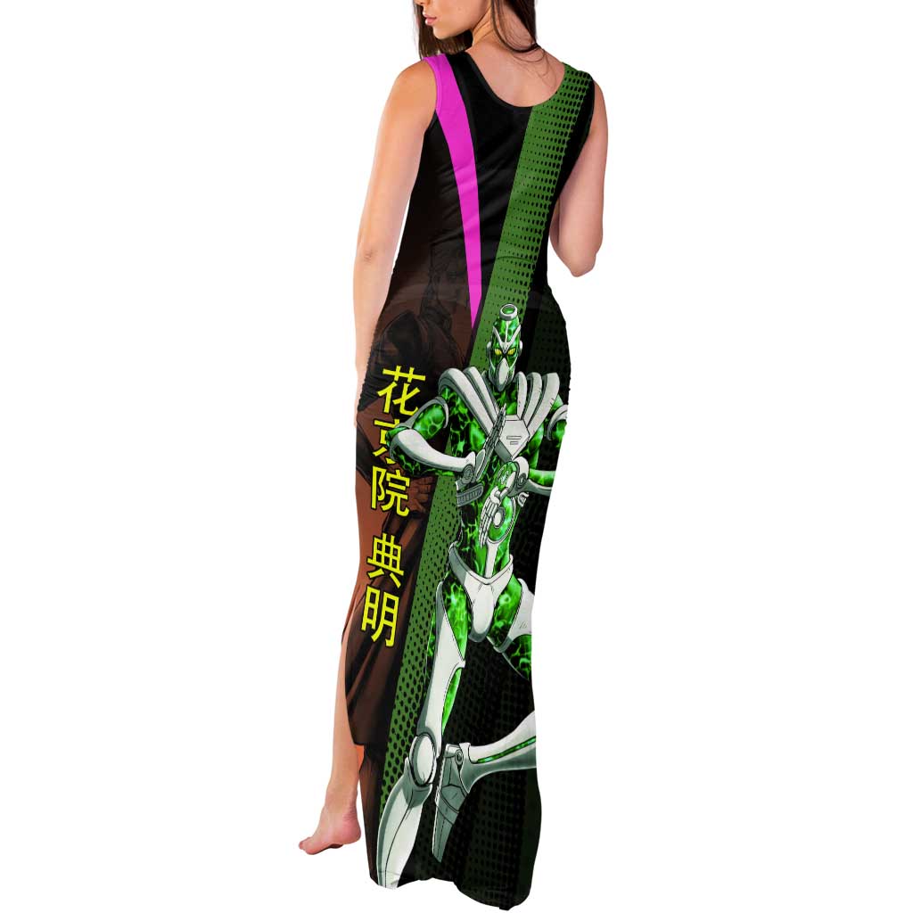 Noriaki Kakyoin JoJo’s Bizarre Adventure Tank Maxi Dress with Hierophant Green Stand - The Mazicc