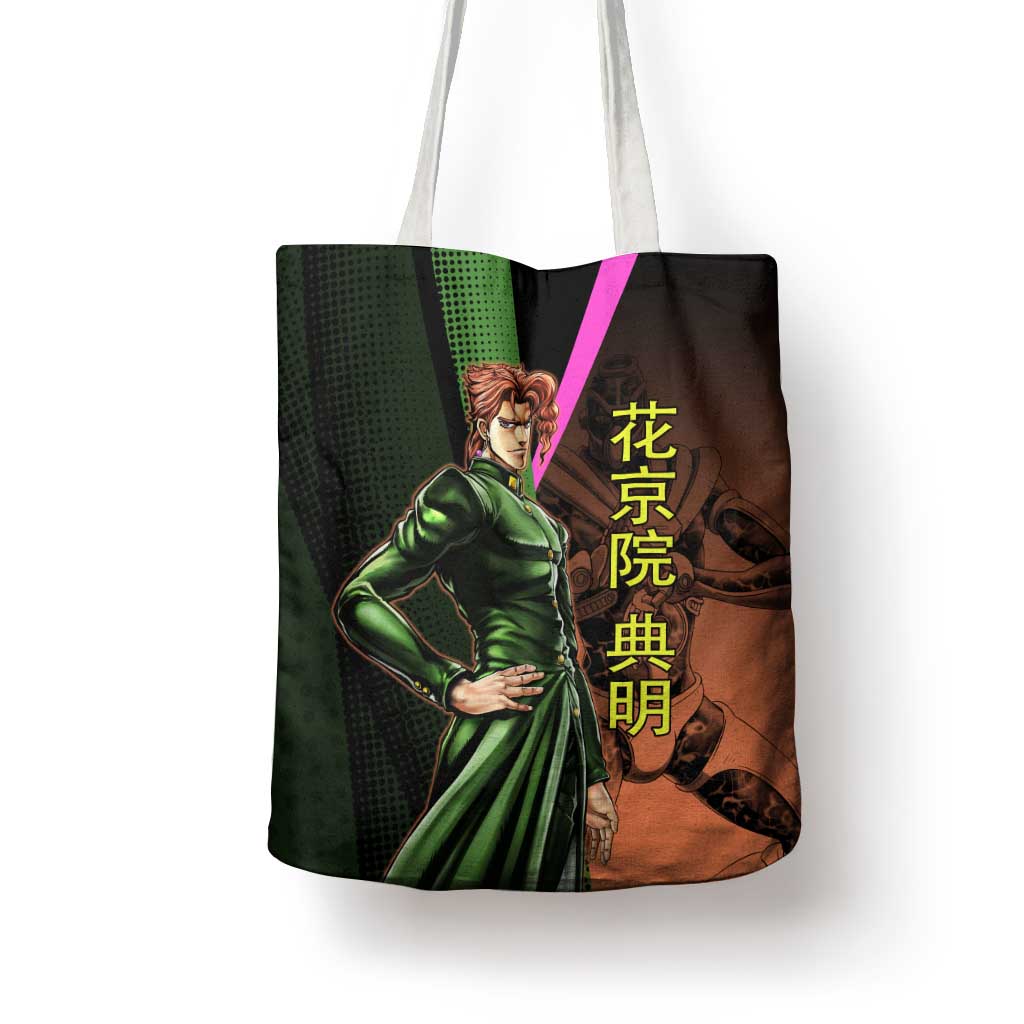 Noriaki Kakyoin JoJo’s Bizarre Adventure Tote Bag with Hierophant Green Stand - The Mazicc