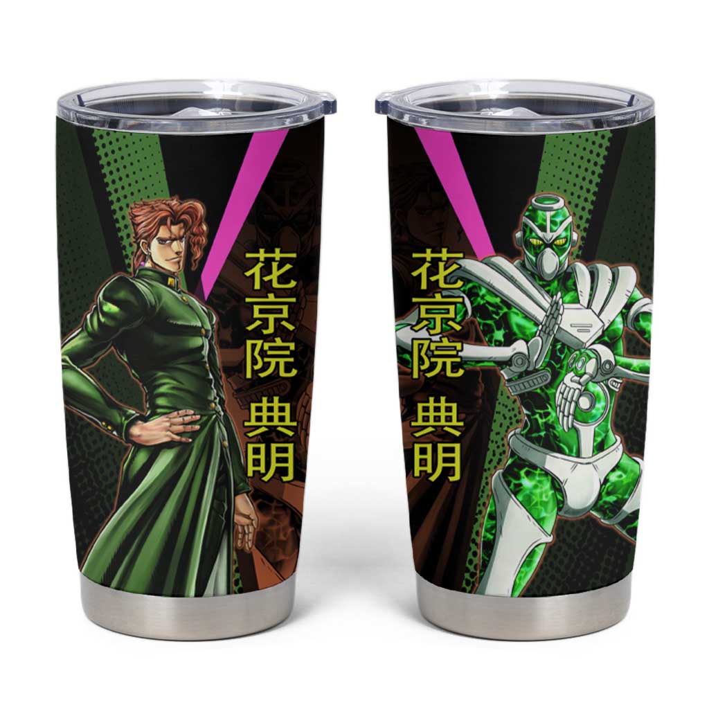 Noriaki Kakyoin JoJo’s Bizarre Adventure Tumbler Cup with Hierophant Green Stand - The Mazicc