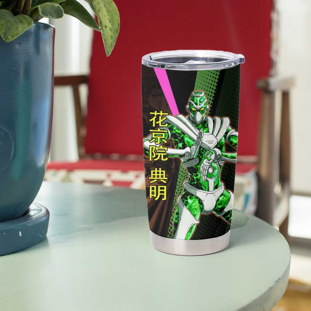 Noriaki Kakyoin JoJo’s Bizarre Adventure Tumbler Cup with Hierophant Green Stand - The Mazicc