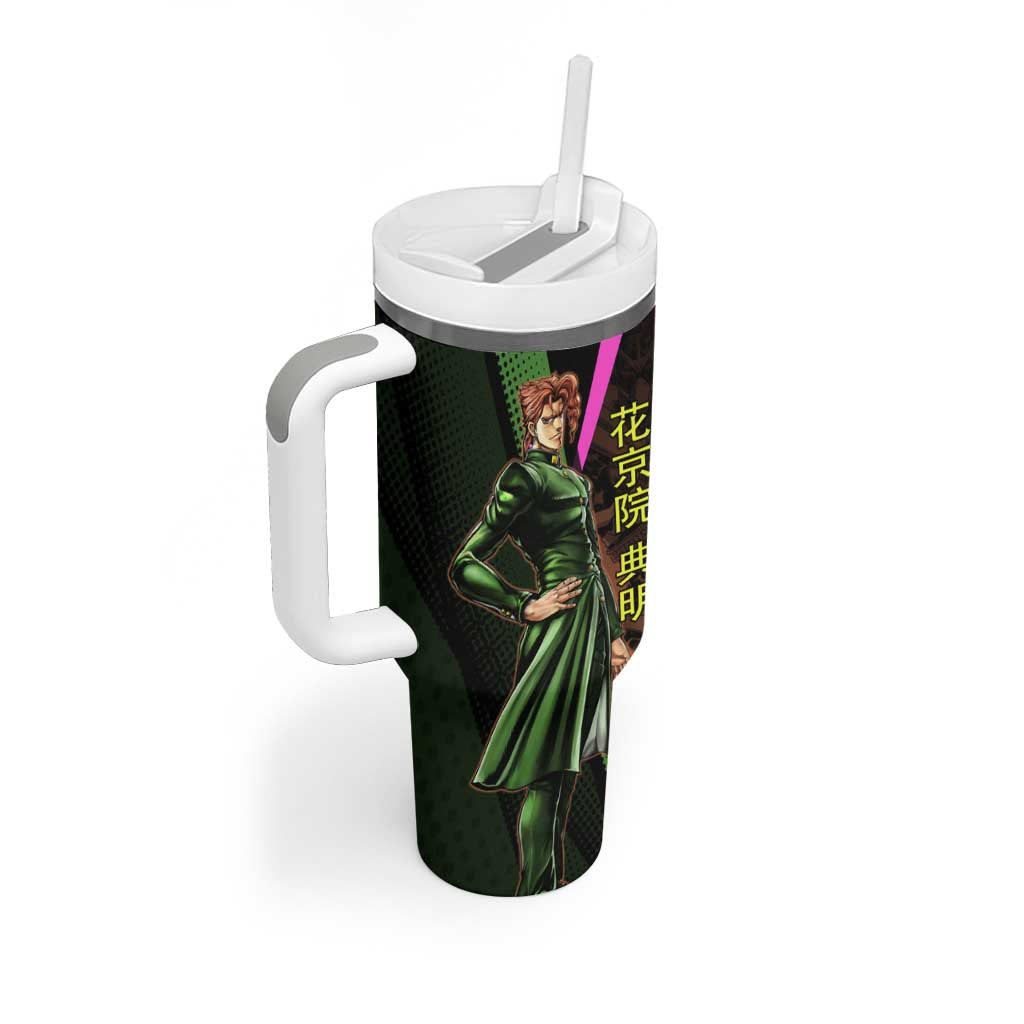 Noriaki Kakyoin JoJo’s Bizarre Adventure Tumbler With Handle with Hierophant Green Stand - The Mazicc