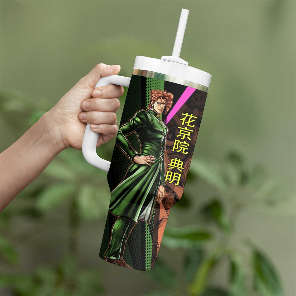 Noriaki Kakyoin JoJo’s Bizarre Adventure Tumbler With Handle with Hierophant Green Stand - The Mazicc