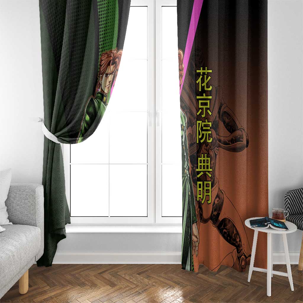 Noriaki Kakyoin JoJo’s Bizarre Adventure Window Curtain with Hierophant Green Stand - The Mazicc