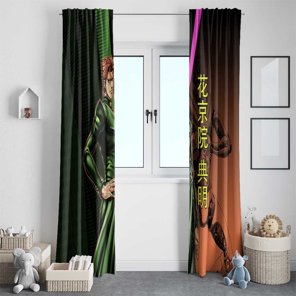 Noriaki Kakyoin JoJo’s Bizarre Adventure Window Curtain with Hierophant Green Stand - The Mazicc