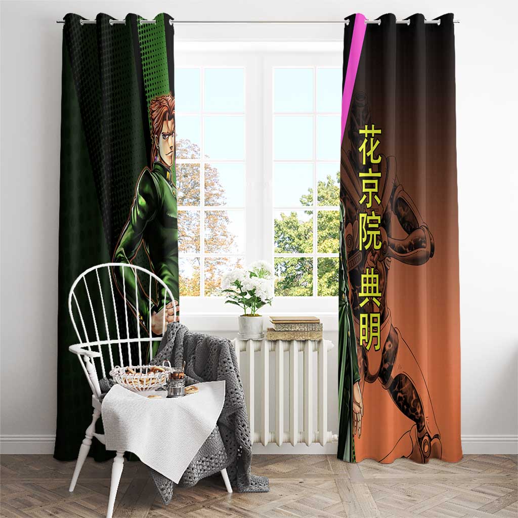 Noriaki Kakyoin JoJo’s Bizarre Adventure Window Curtain with Hierophant Green Stand - The Mazicc